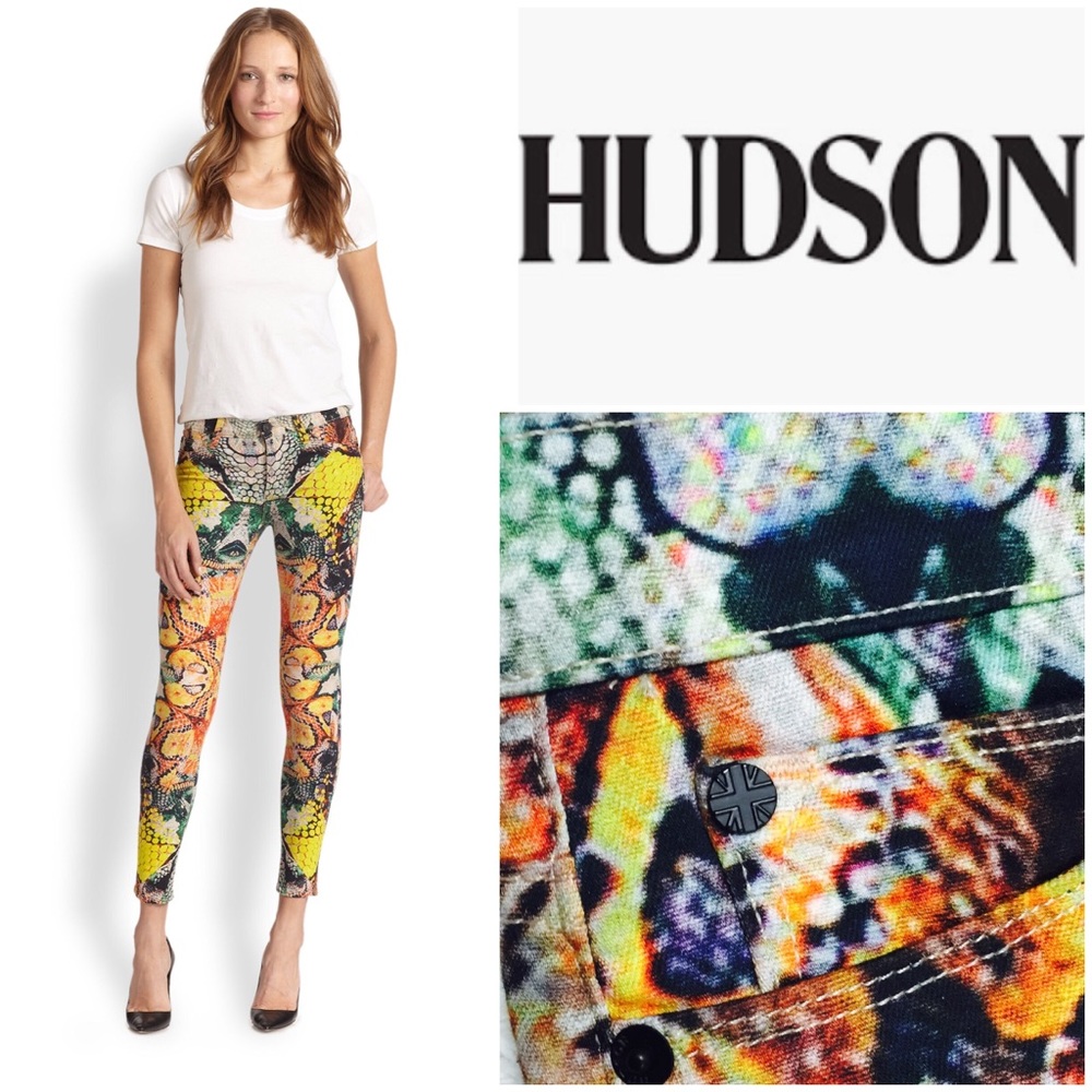 Hudson Nico MidRise Super Skinny Snake Print Jeans - Picture 2 of 7